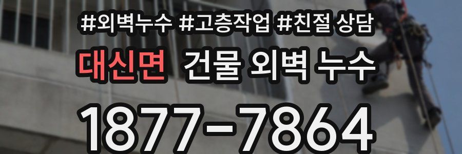 대신면 건물 외벽 누수