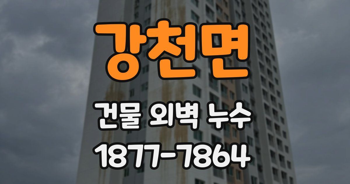 강천면 건물 외벽 누수