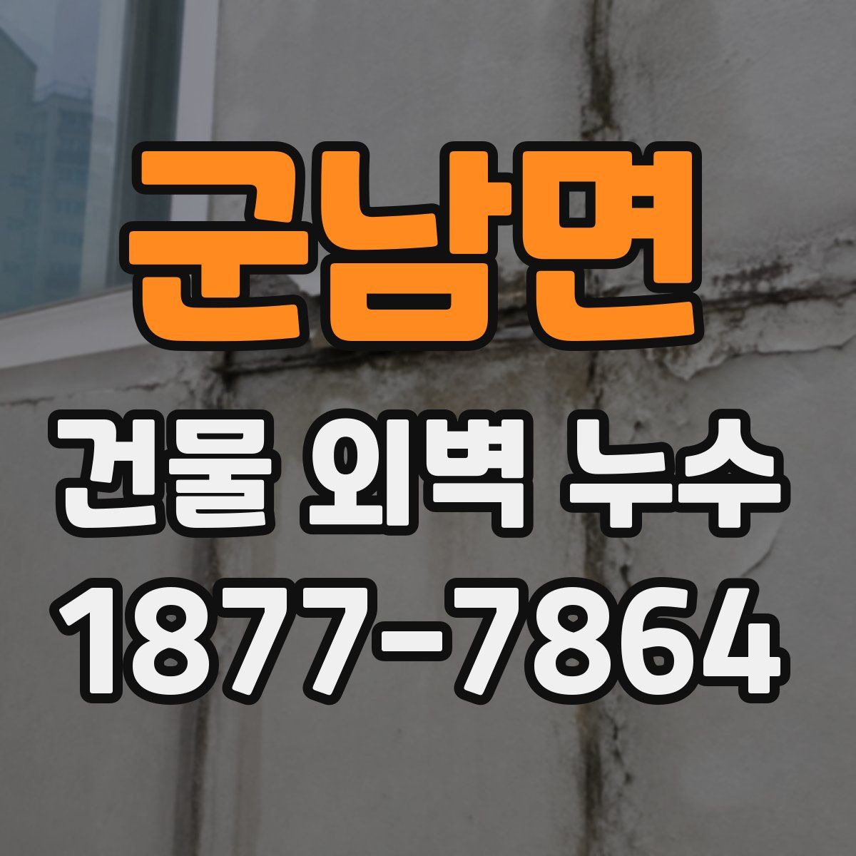군남면 건물 외벽 누수