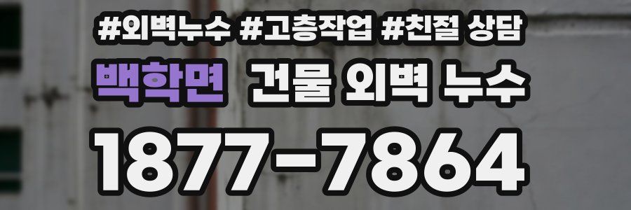 백학면 건물 외벽 누수