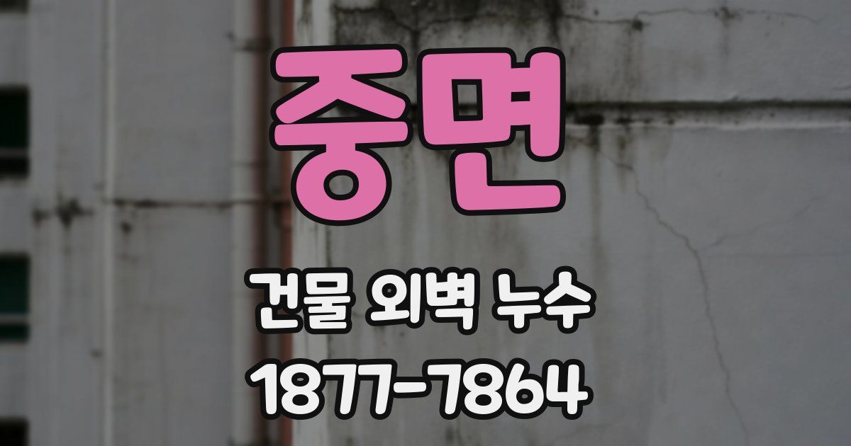 중면 건물 외벽 누수