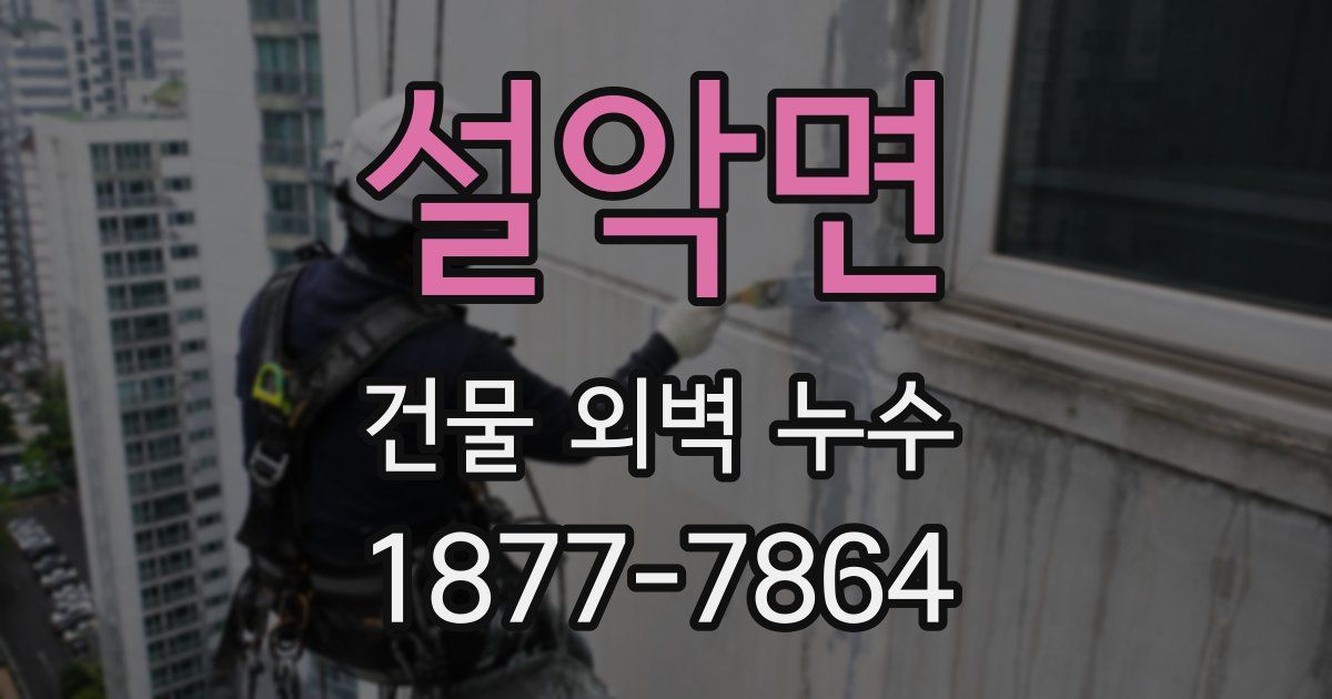 설악면 건물 외벽 누수