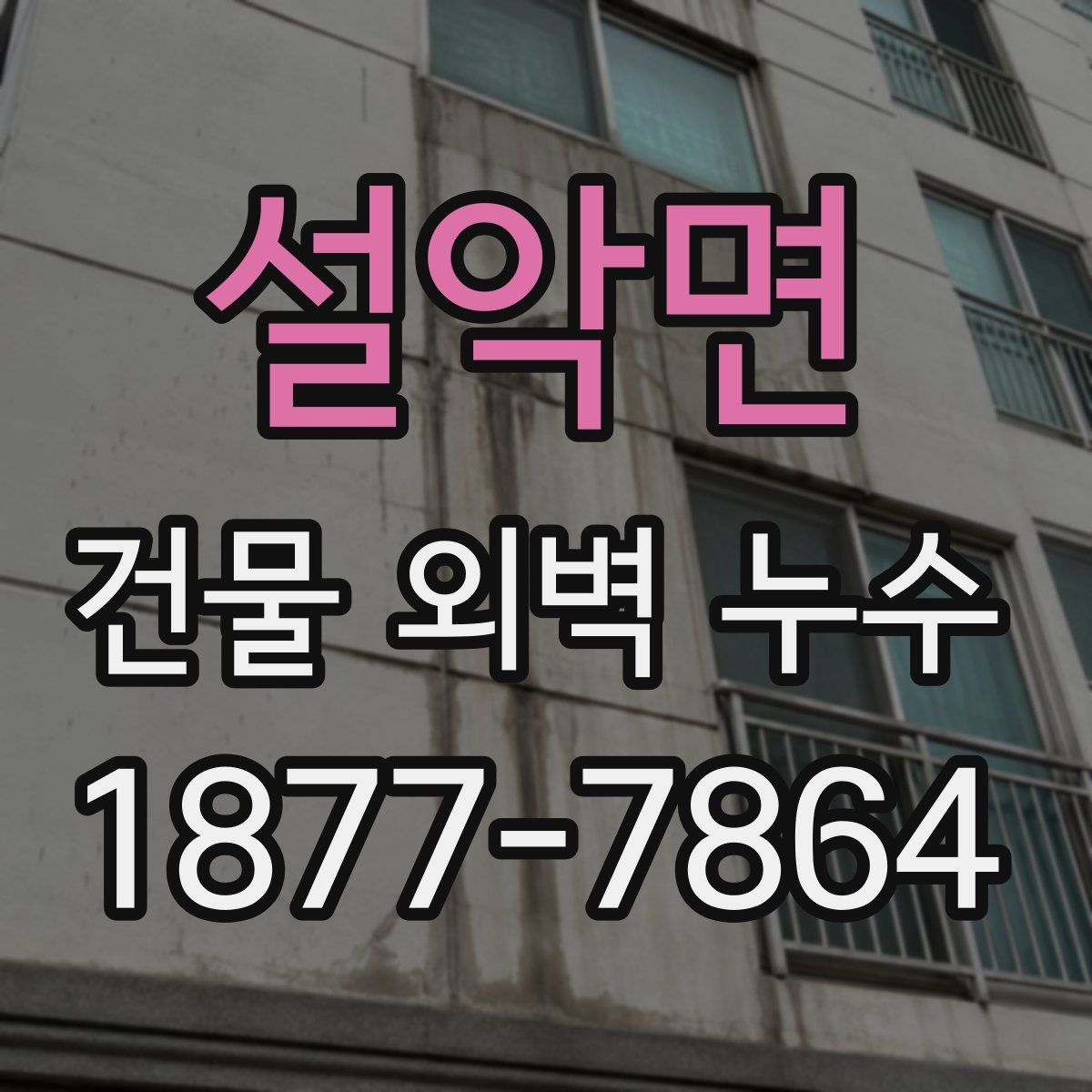 설악면 건물 외벽 누수