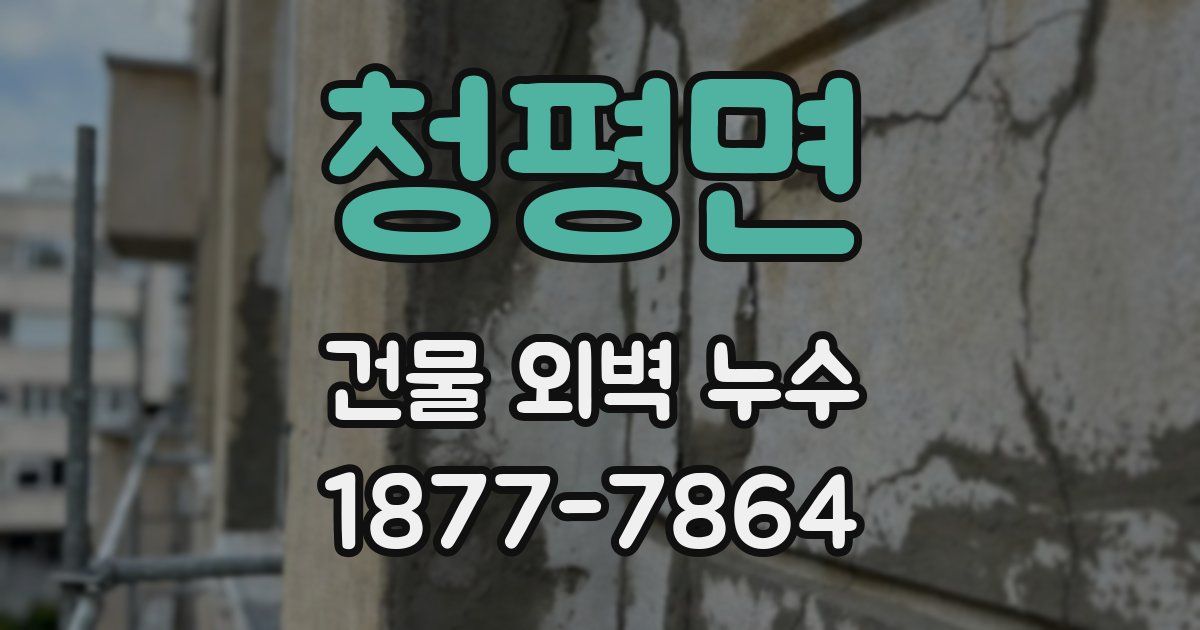 청평면 건물 외벽 누수