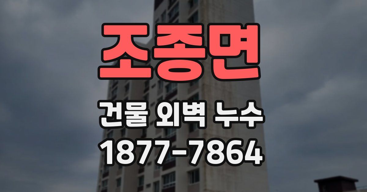 조종면 건물 외벽 누수