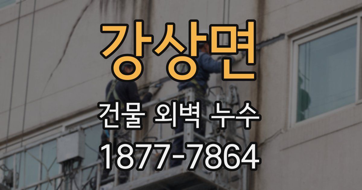 강상면 건물 외벽 누수