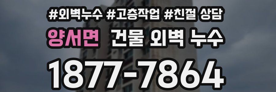 양서면 건물 외벽 누수
