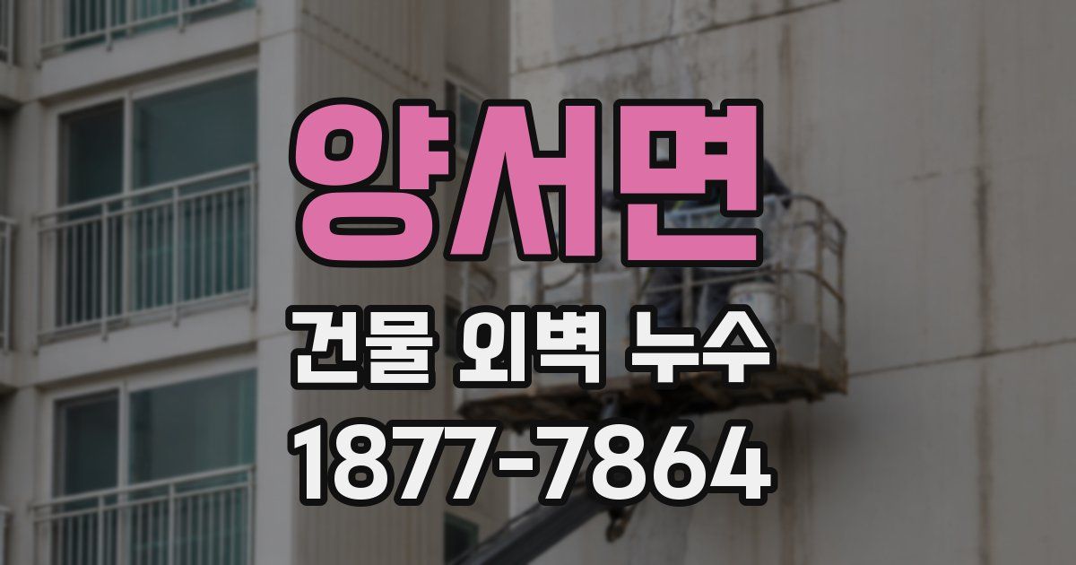 양서면 건물 외벽 누수