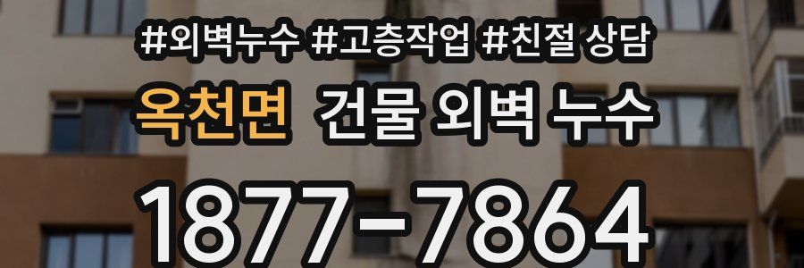 옥천면 건물 외벽 누수