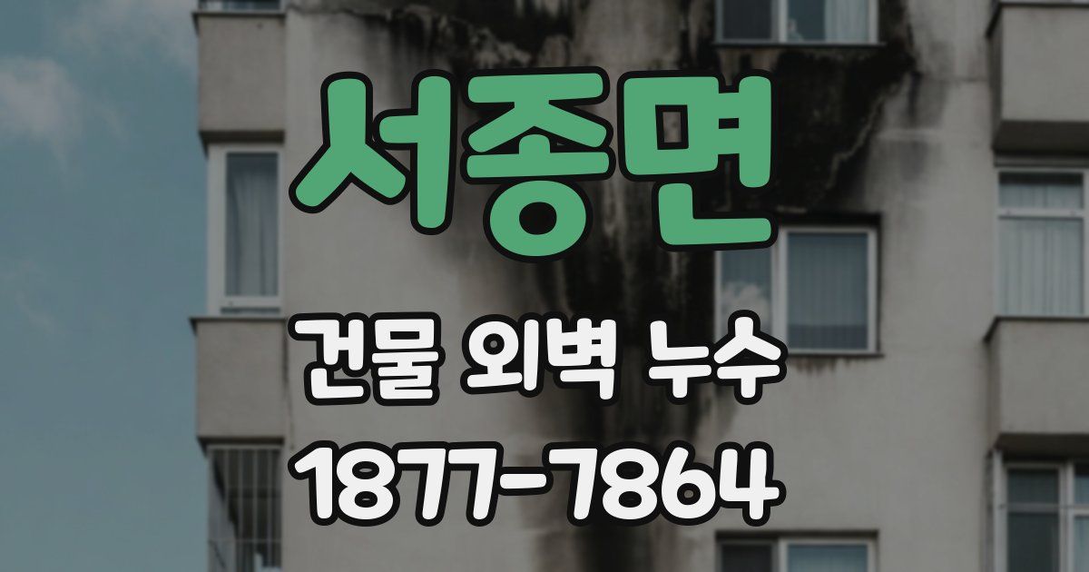 서종면 건물 외벽 누수