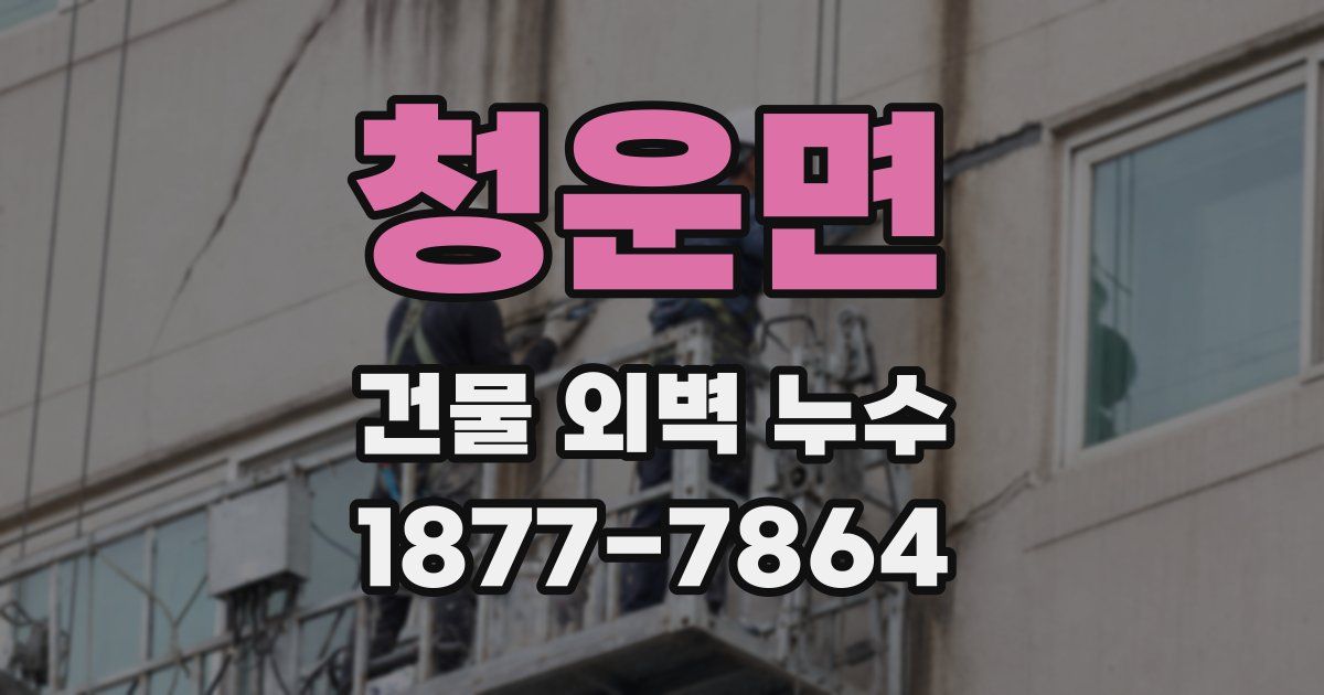 청운면 건물 외벽 누수
