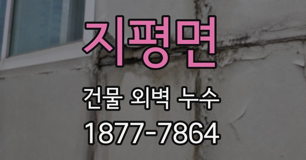 지평면 건물 외벽 누수