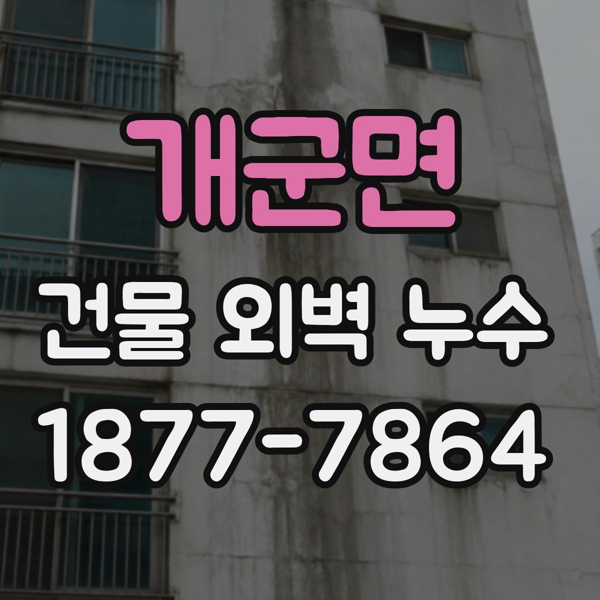 개군면 건물 외벽 누수