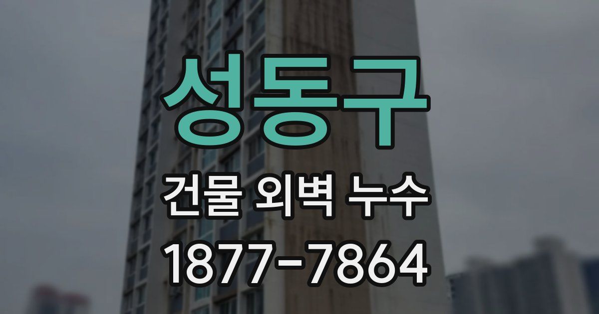 성동구 건물 외벽 누수