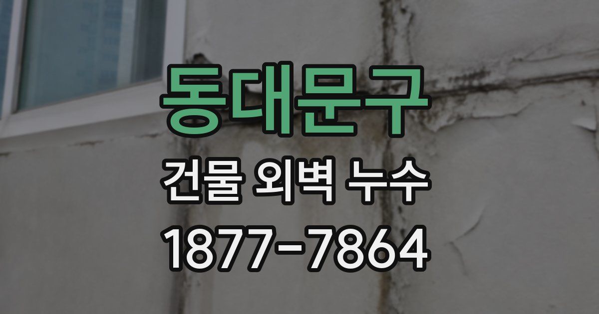 동대문구 건물 외벽 누수
