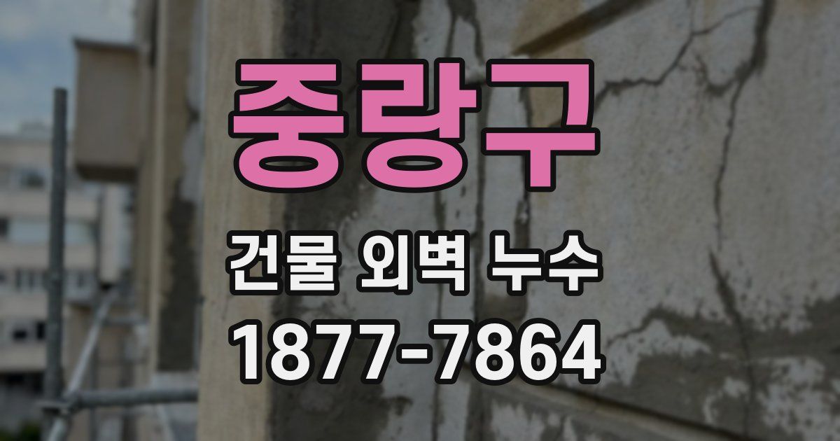 중랑구 건물 외벽 누수