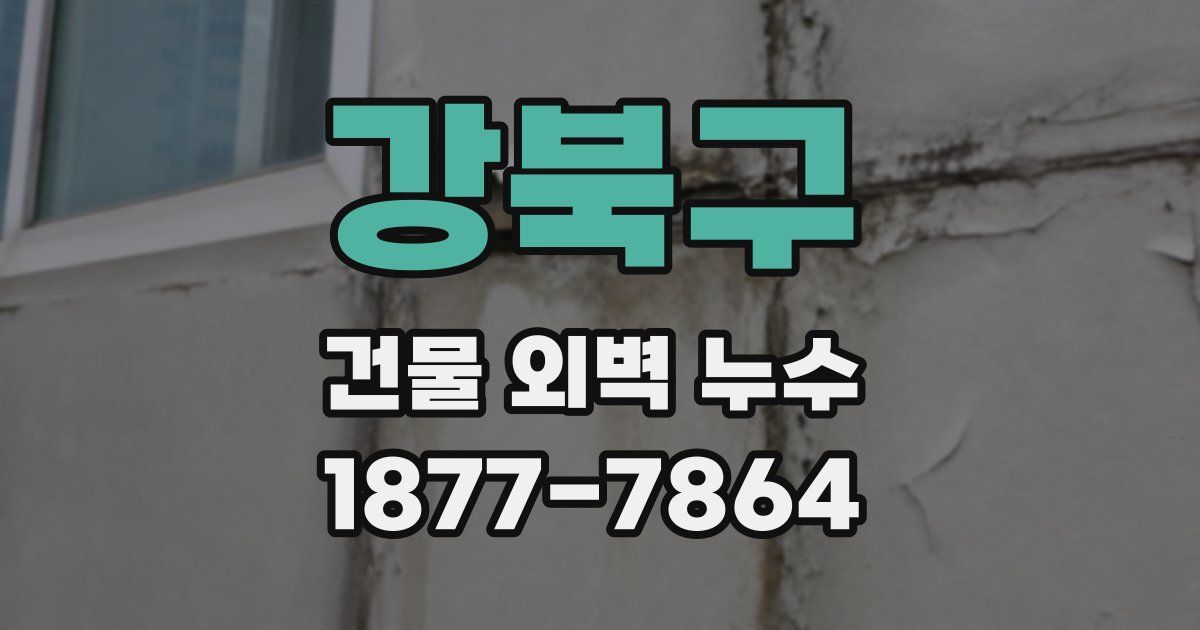 강북구 건물 외벽 누수