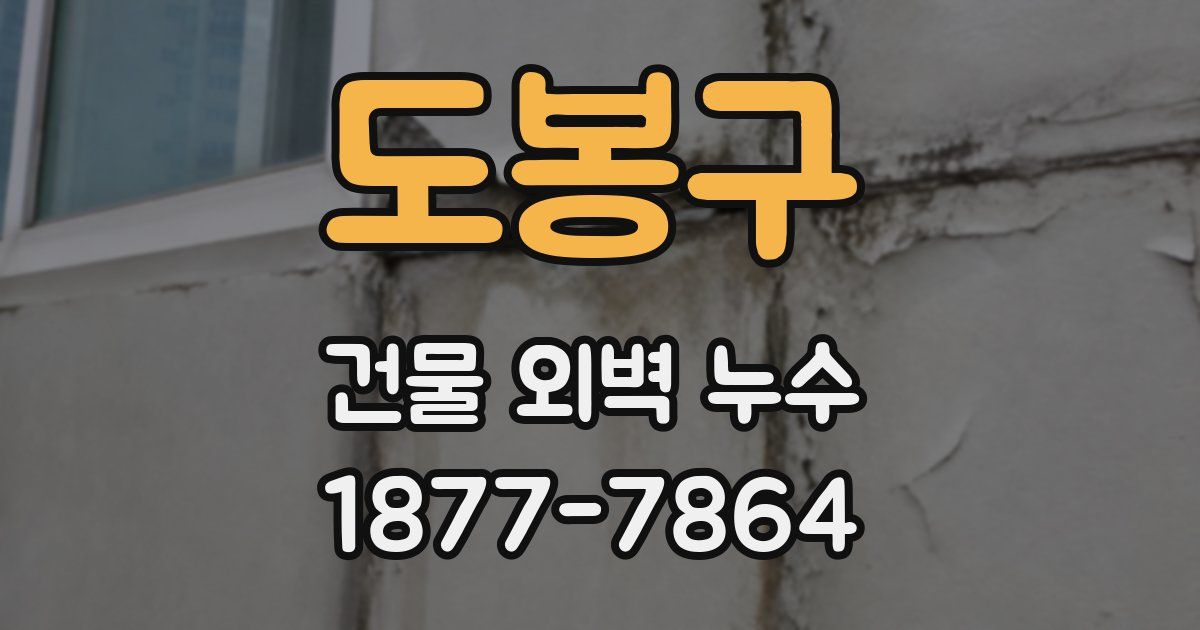 도봉구 건물 외벽 누수