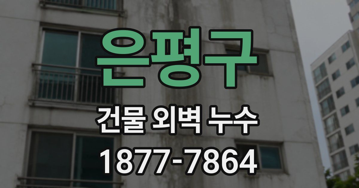 은평구 건물 외벽 누수