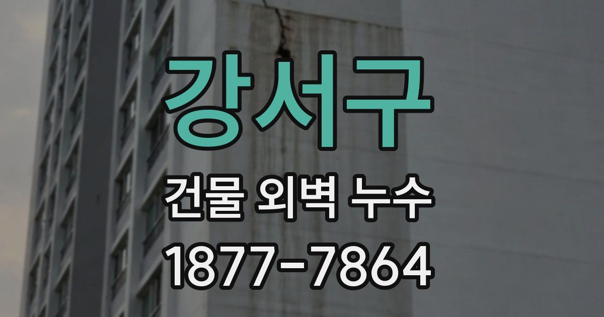 강서구 건물 외벽 누수