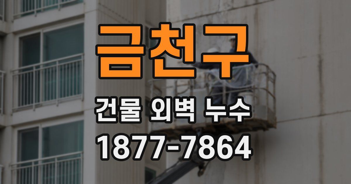 금천구 건물 외벽 누수