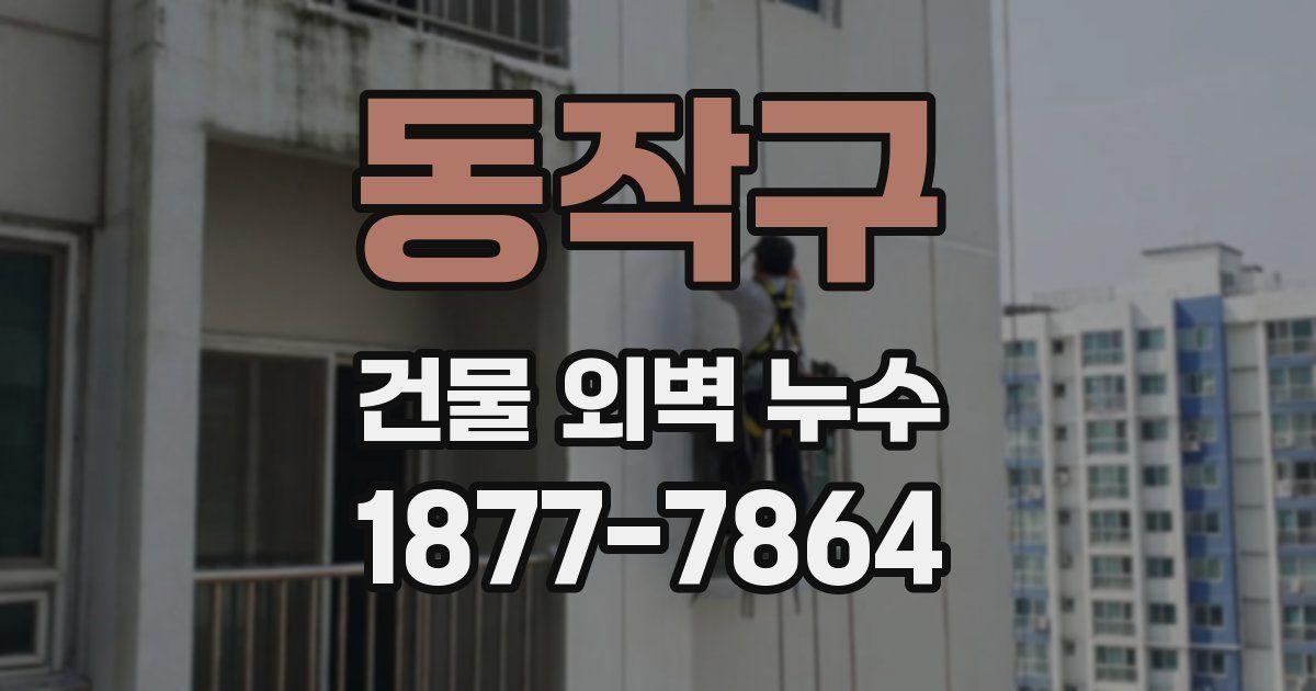 동작구 건물 외벽 누수