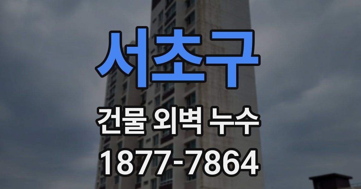 서초구 건물 외벽 누수