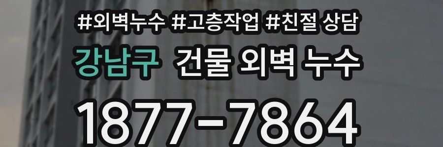 강남구 건물 외벽 누수