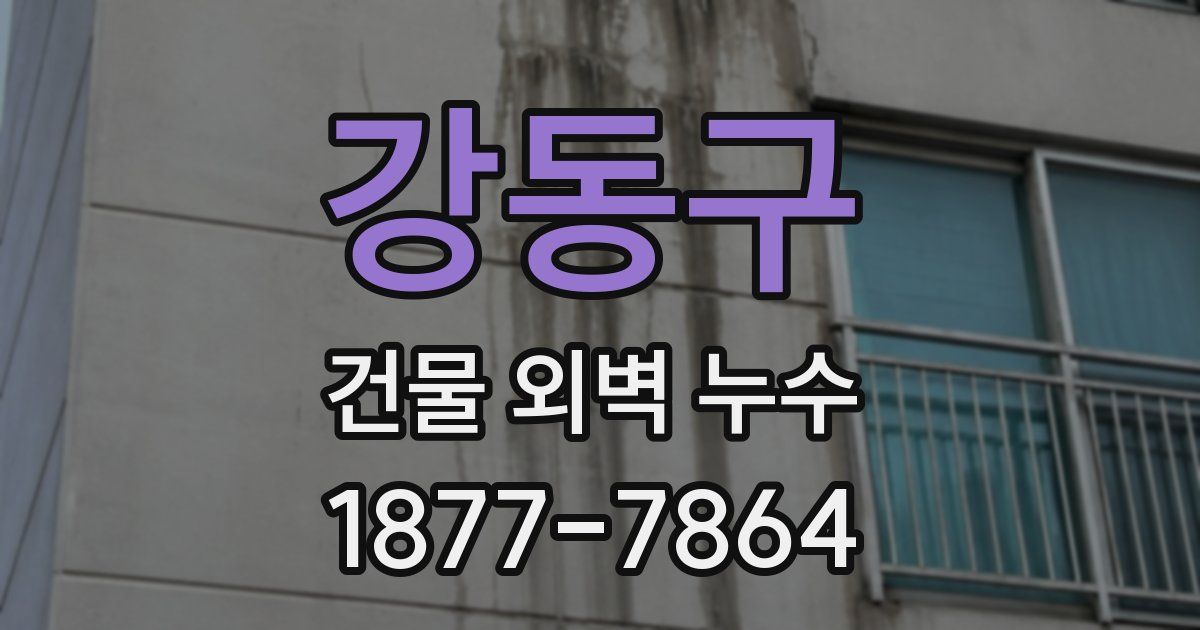 강동구 건물 외벽 누수