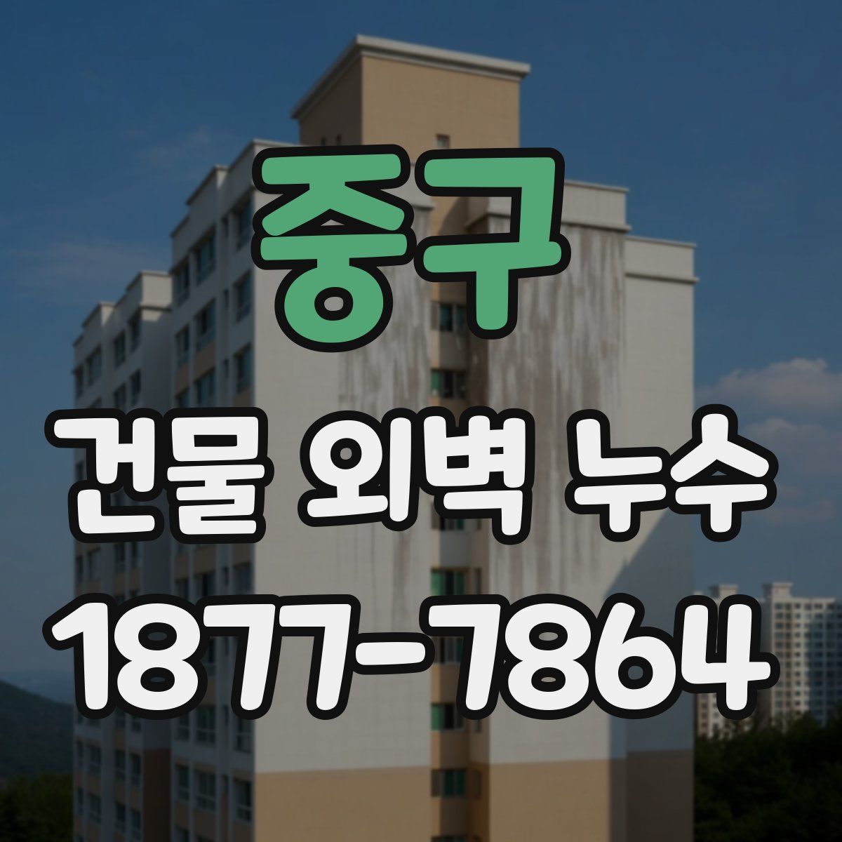 중구 건물 외벽 누수