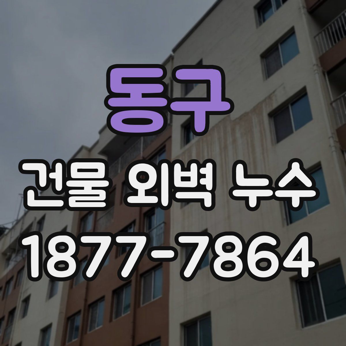 동구 건물 외벽 누수