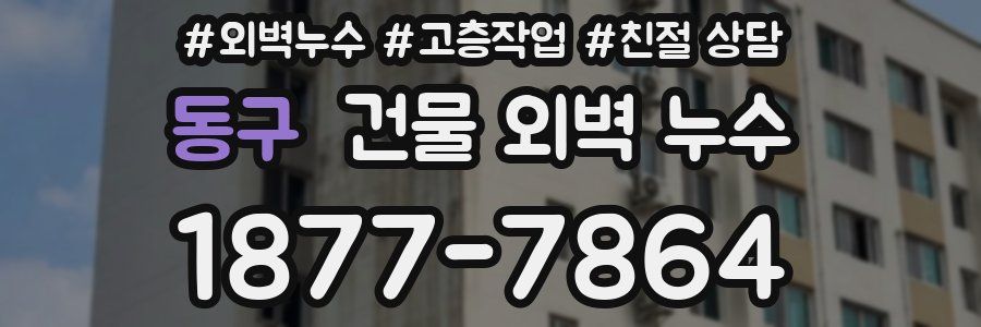 동구 건물 외벽 누수