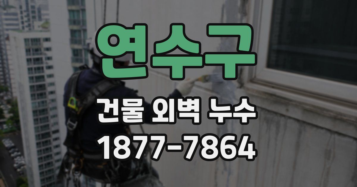 연수구 건물 외벽 누수