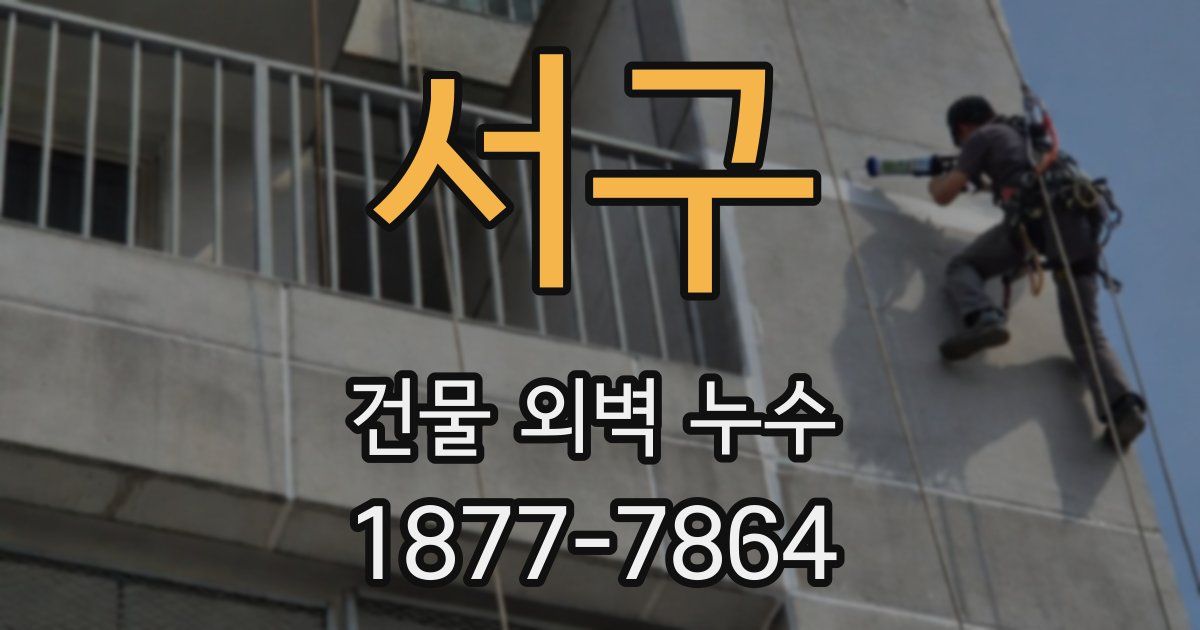 서구 건물 외벽 누수