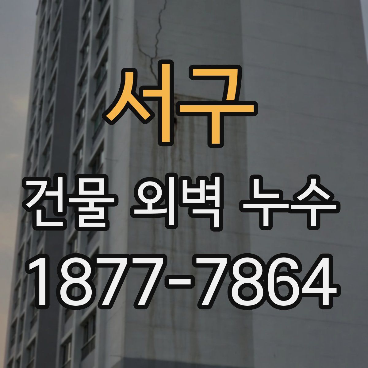 서구 건물 외벽 누수