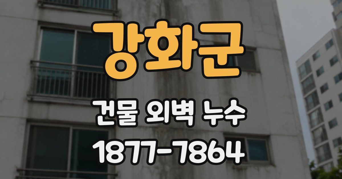 강화군 건물 외벽 누수