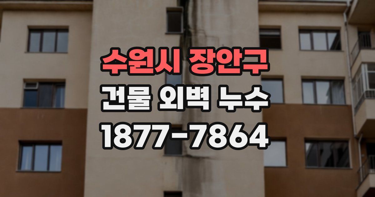 수원시 장안구 건물 외벽 누수