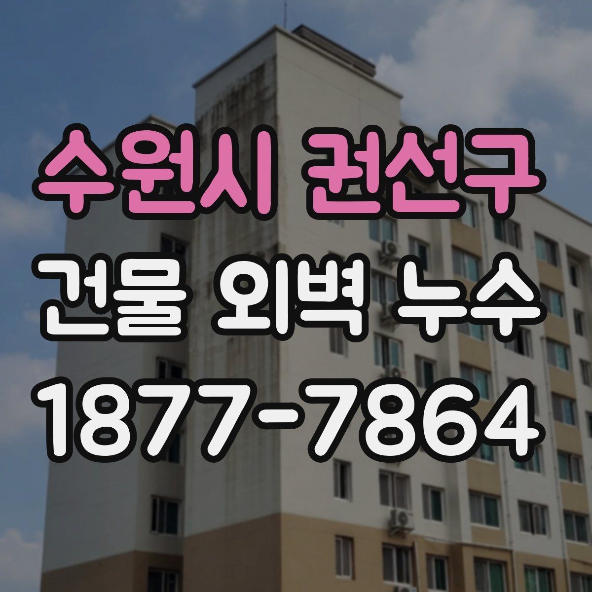수원시 권선구 건물 외벽 누수 진단 비용과 공사비의 차이