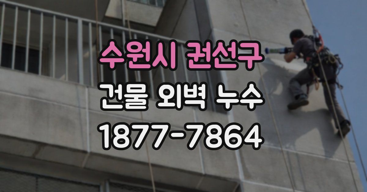 수원시 권선구 건물 외벽 누수