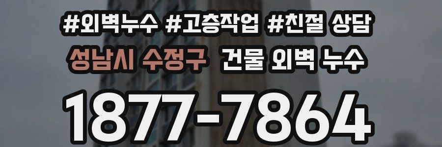 성남시 수정구 건물 외벽 누수