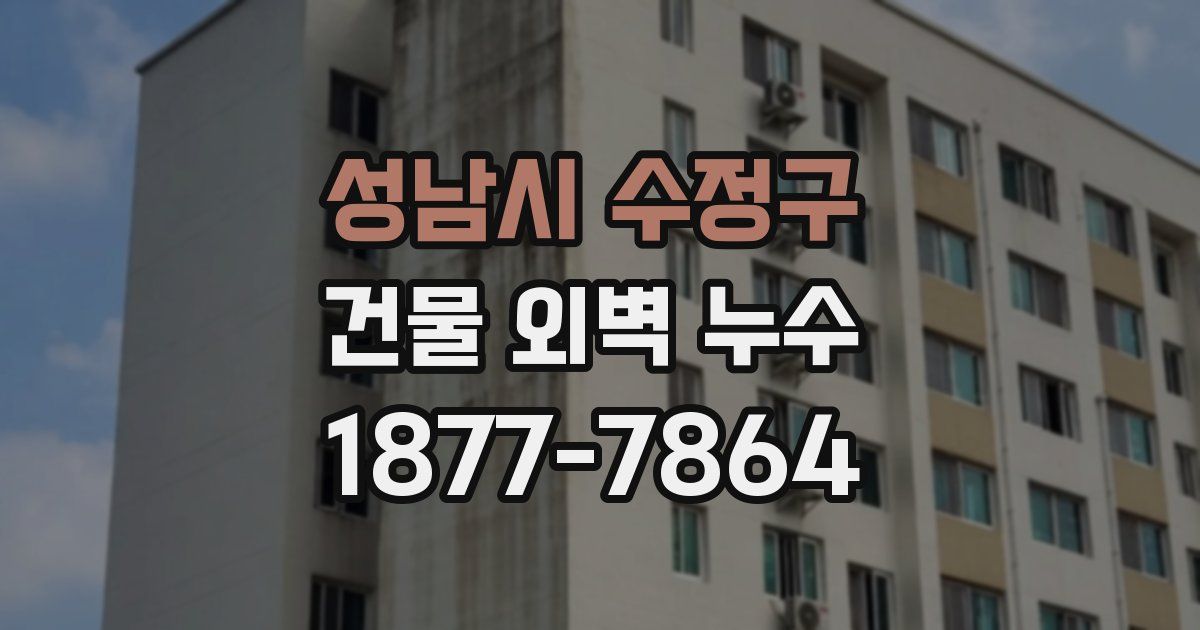 성남시 수정구 건물 외벽 누수