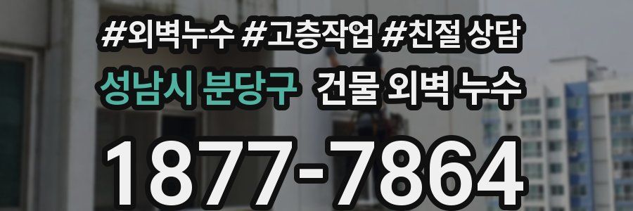 성남시 분당구 건물 외벽 누수