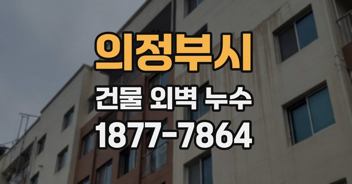 의정부시 건물 외벽 누수