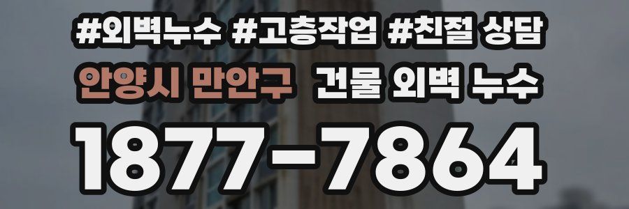 안양시 만안구 건물 외벽 누수