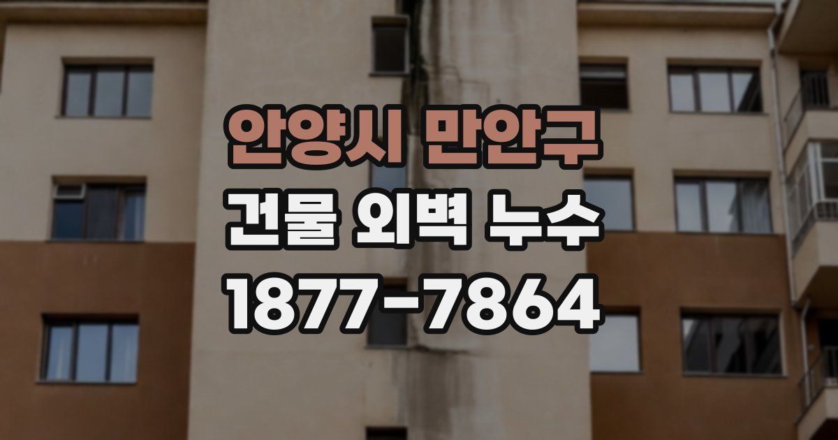 안양시 만안구 건물 외벽 누수