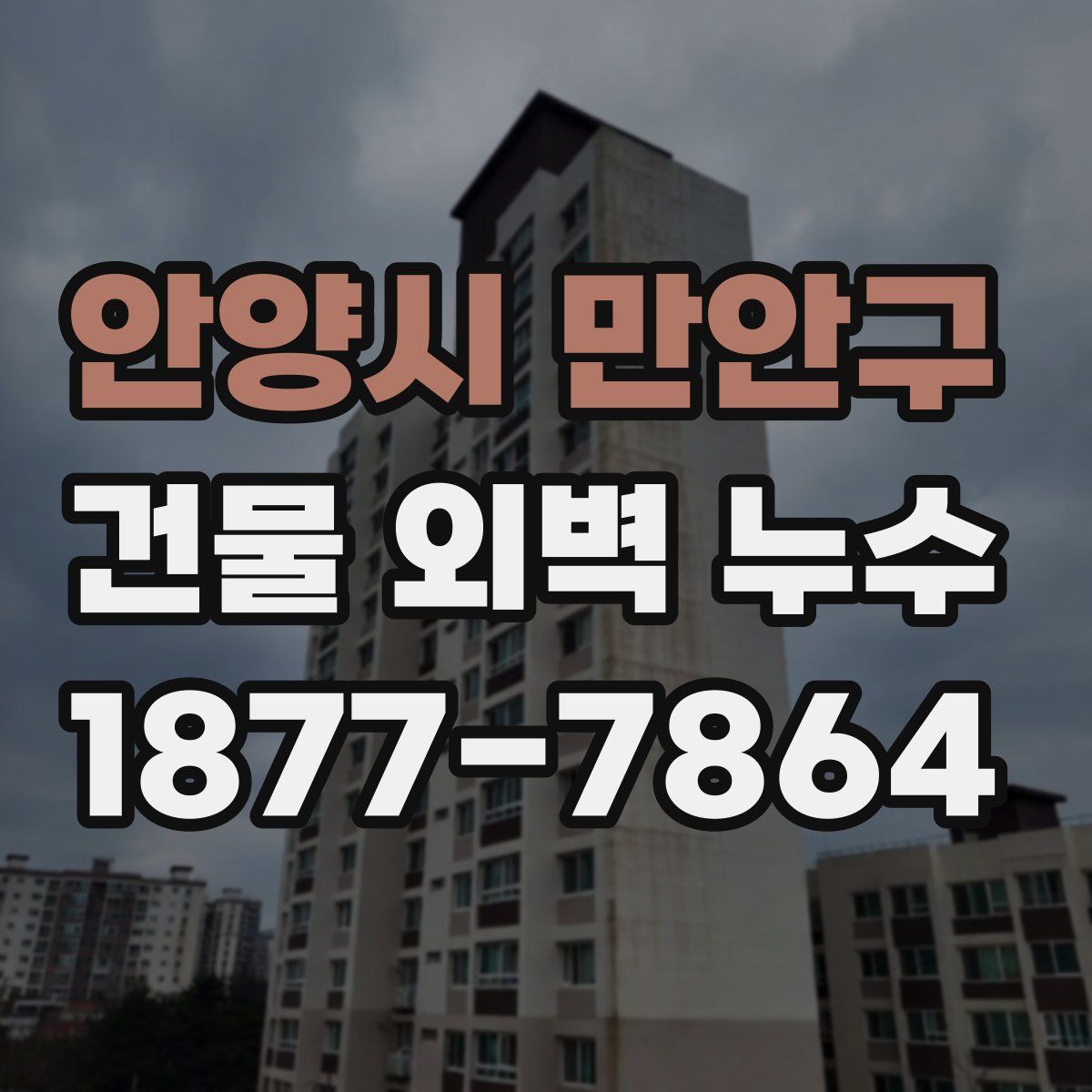 안양시 만안구 건물 외벽 누수