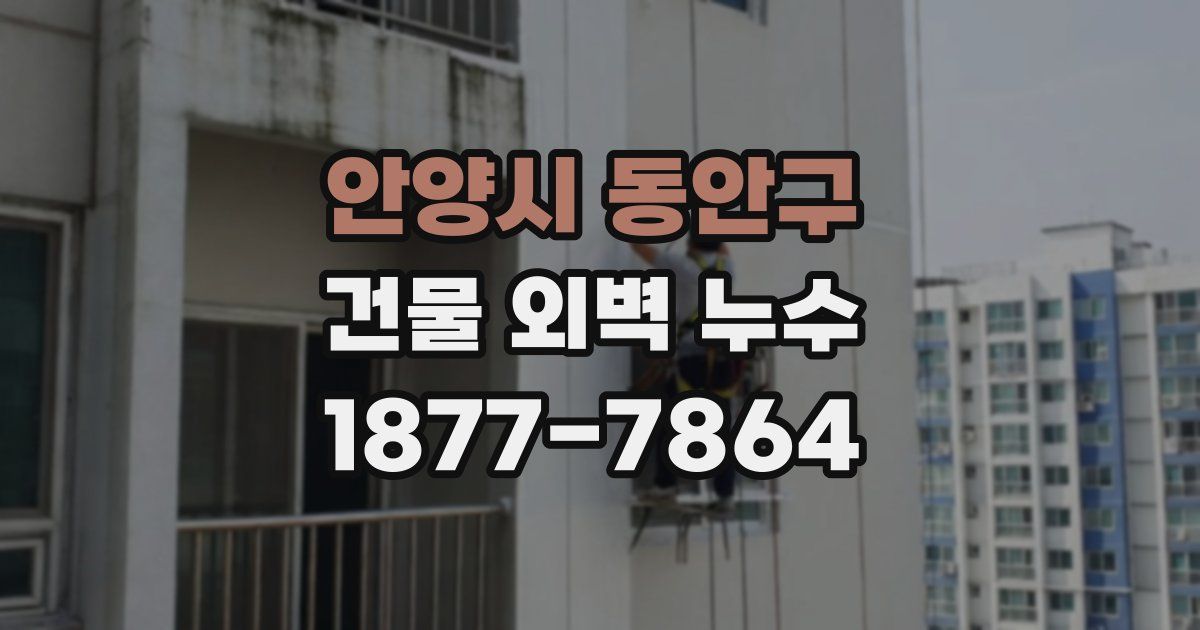 안양시 동안구 건물 외벽 누수