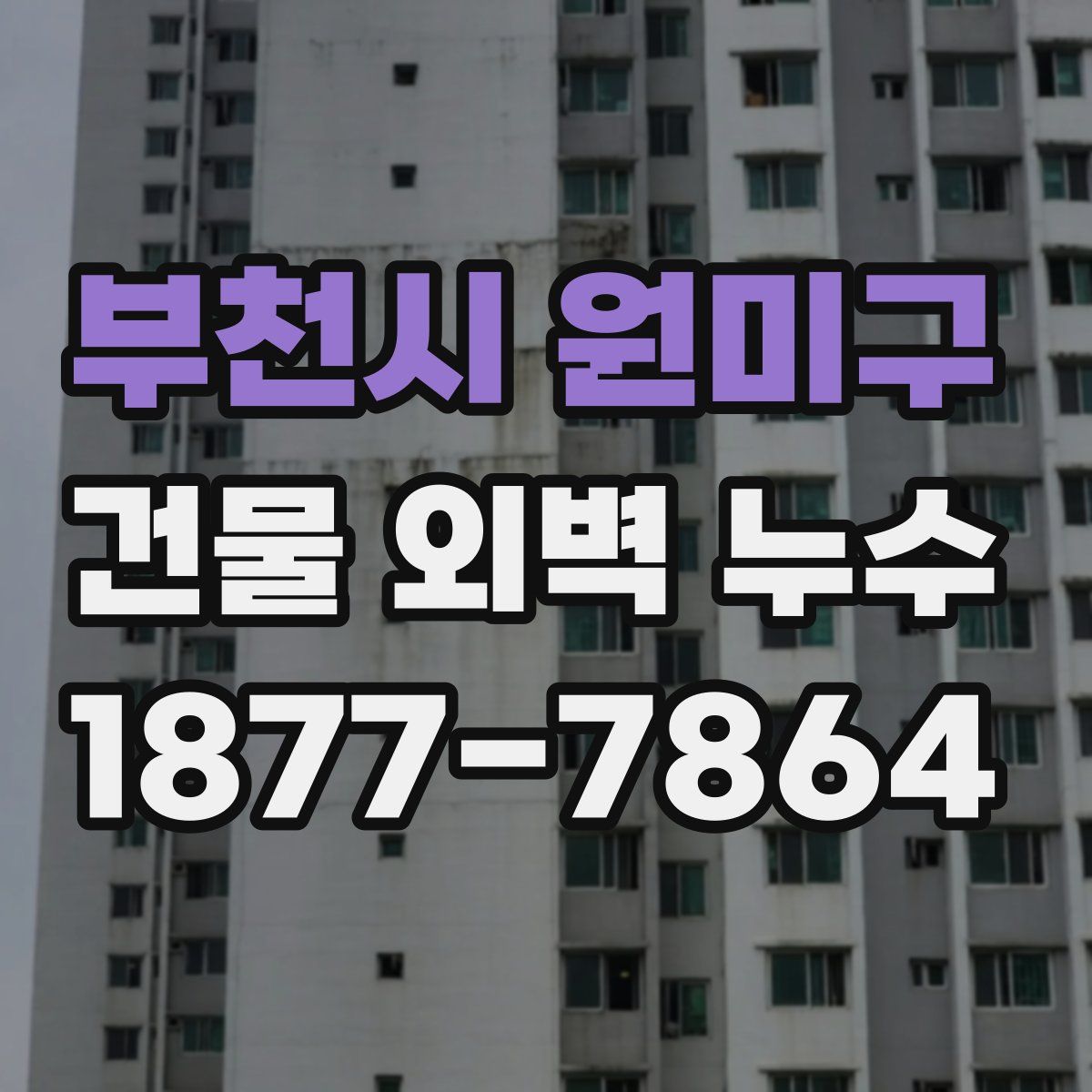 부천시 원미구 건물 외벽 누수