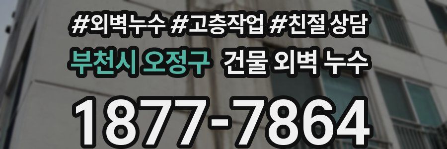 부천시 오정구 건물 외벽 누수