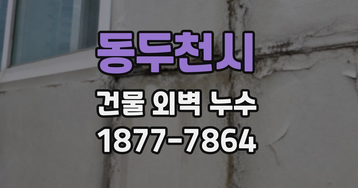 동두천시 건물 외벽 누수